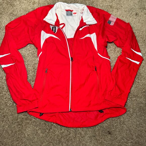Size Small Red Nike USA Running Track Jacket - Picture 1 of 5